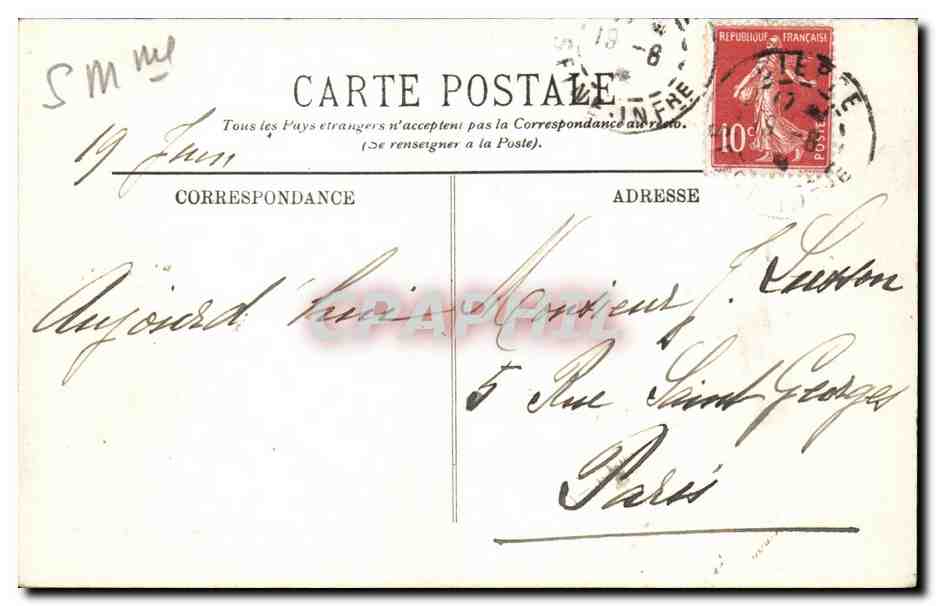 CPA Dieppe Hotel Metropole — Rückseite