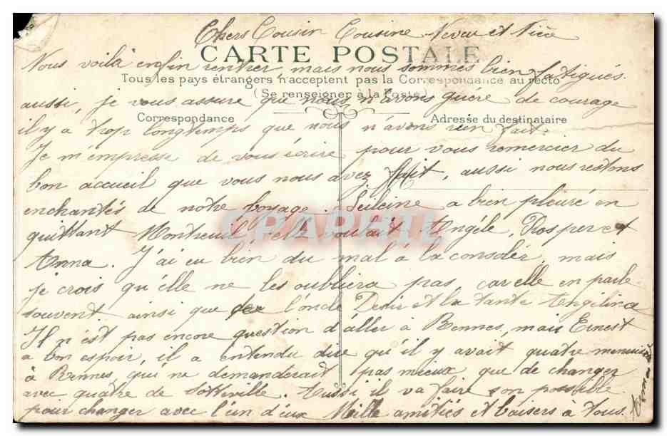 CPA Dieppe Le phare une nuit de tempete — Verso