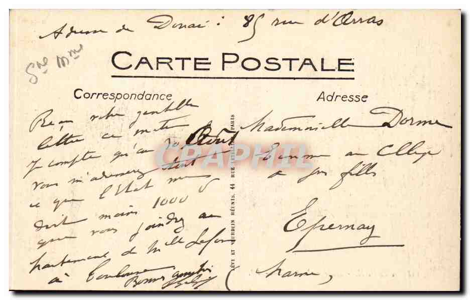 CPA Dieppe Entree du casino — Rückseite