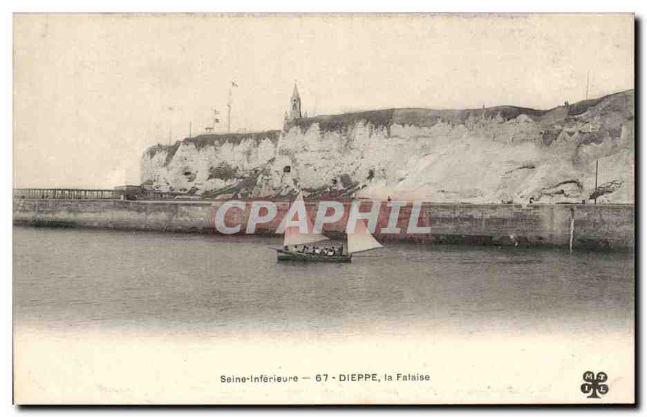 CPA Dieppe La falaise