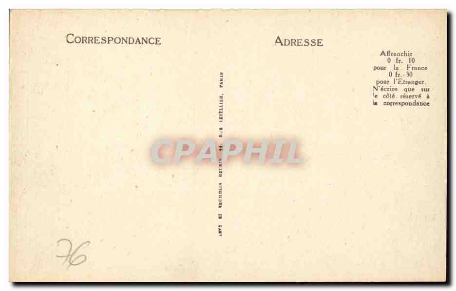 CPA Dieppe Vue vers l'hotel Royal et Metropole — Rückseite