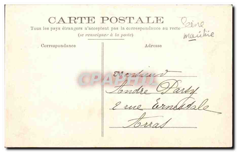 CPA Dieppe Facade du casino — Verso