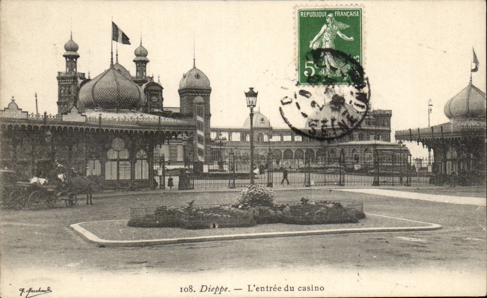 CPA Dieppe L'entree du casino