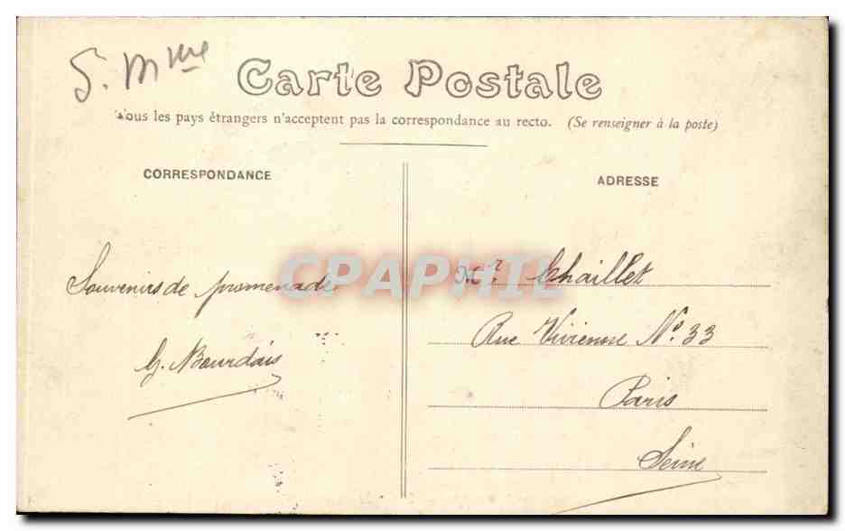 CPA Dieppe L'entree du casino — Verso