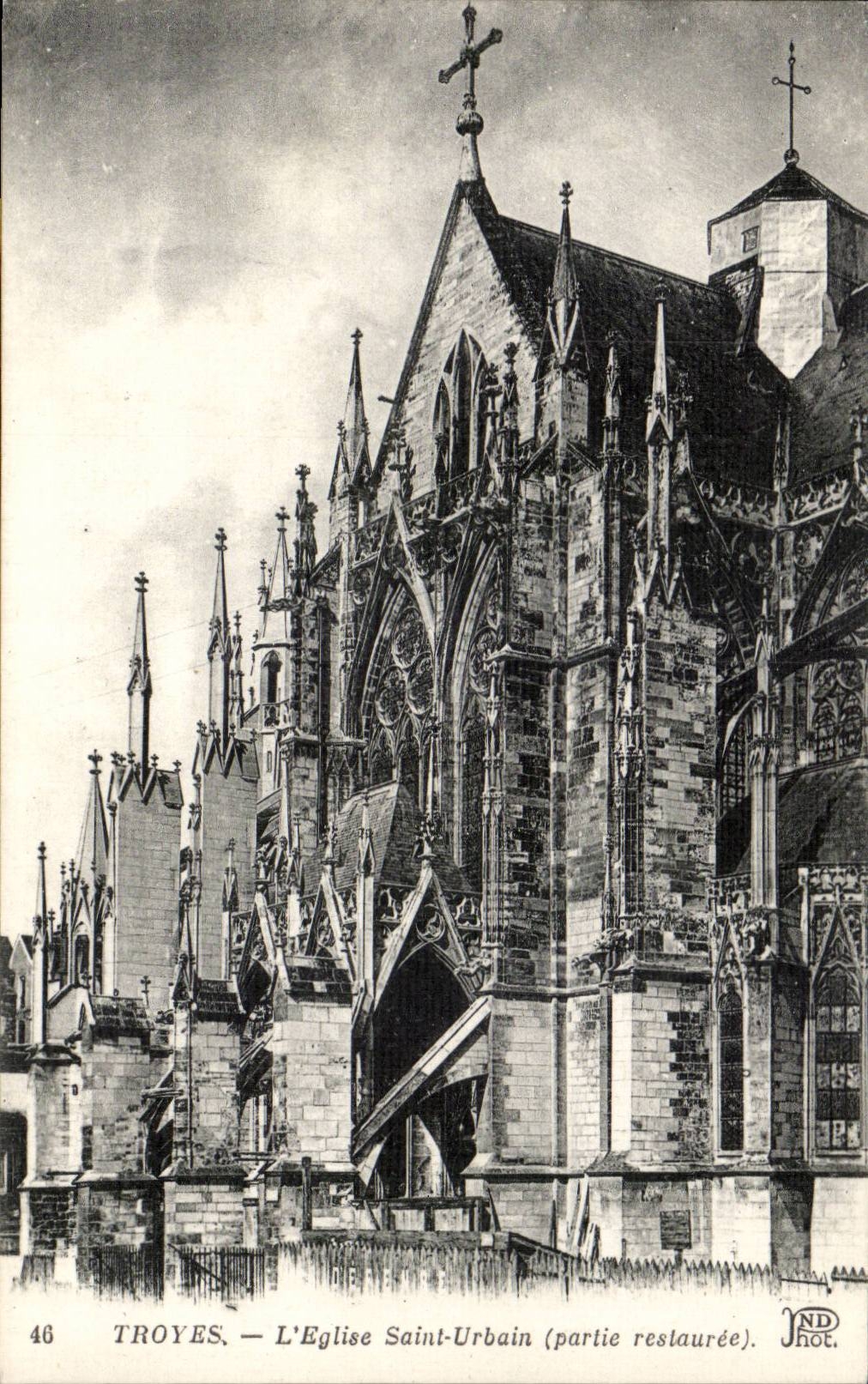 Troyes CPA L'eglise Saint Urbain (partie restauree)