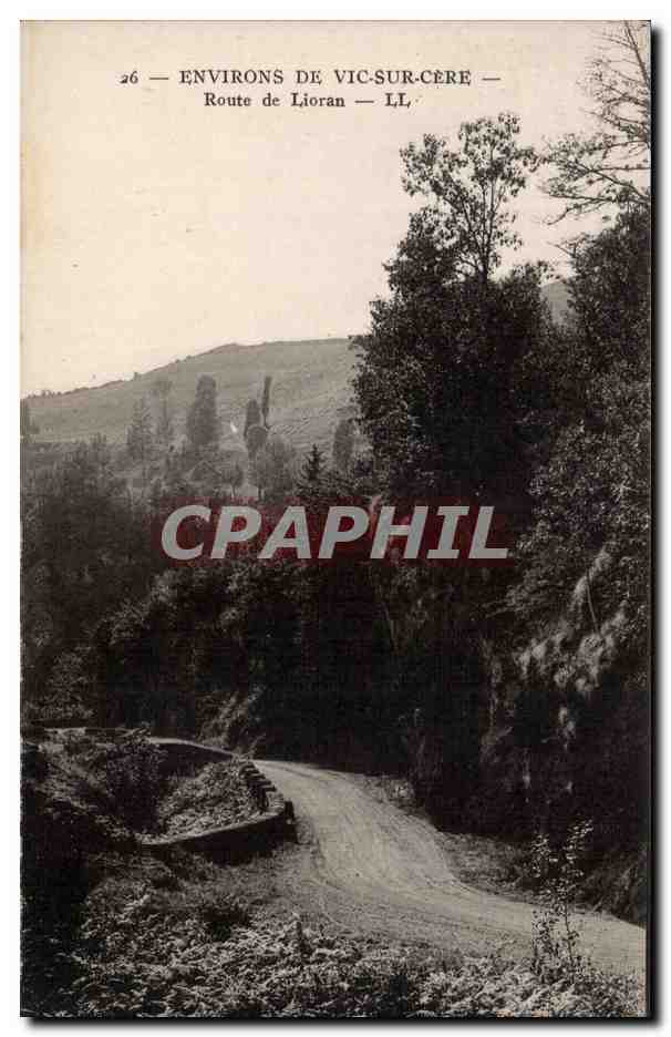 CPA Environs de Vic sur Cere Route de Lioran