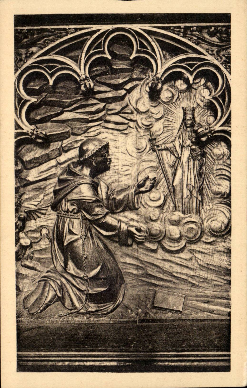 CPA Rouen L'eglise Saint Nicaise Bas relief de l'autel de Saint Antoine