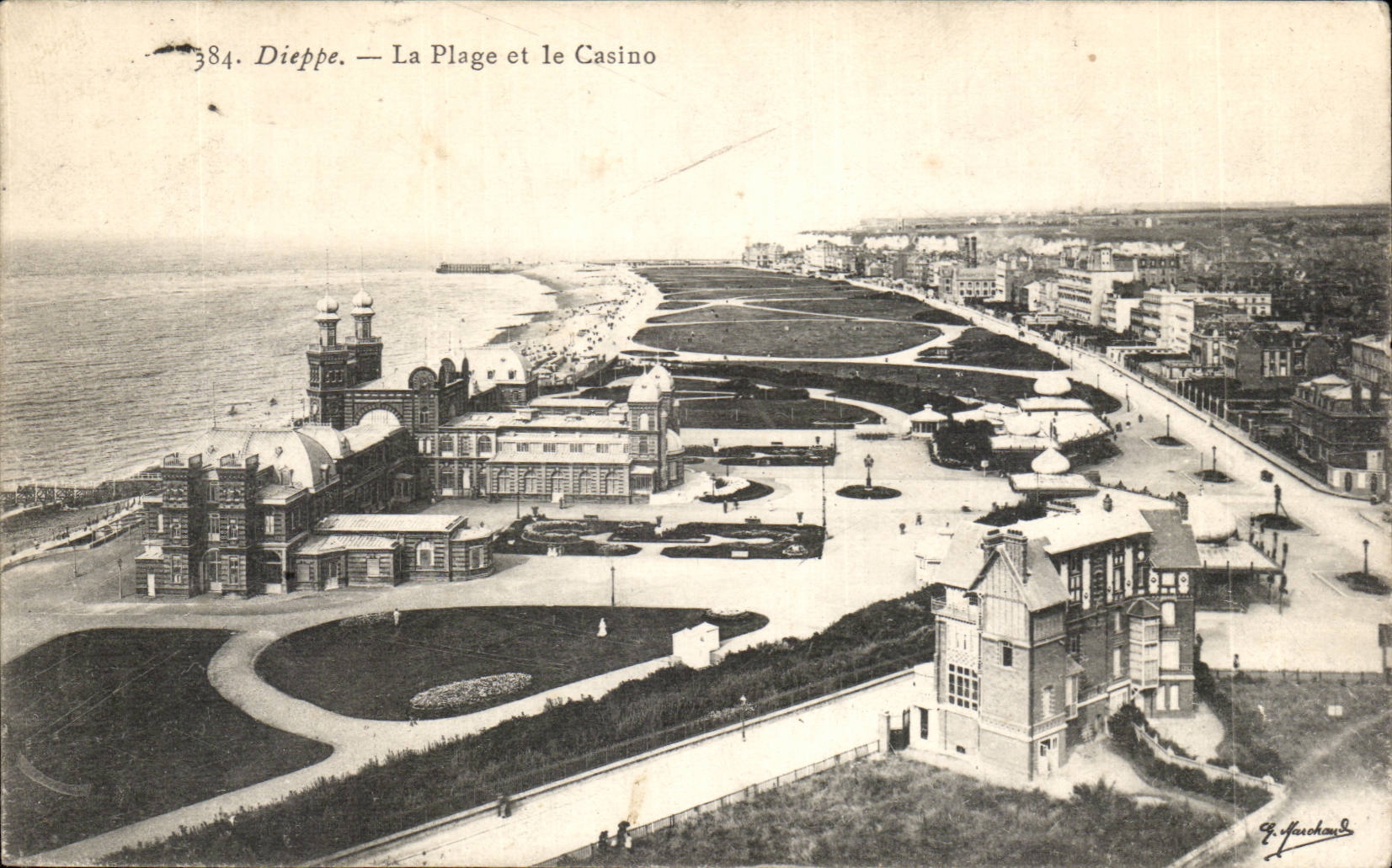 Dieppe CPA La plage et le casino