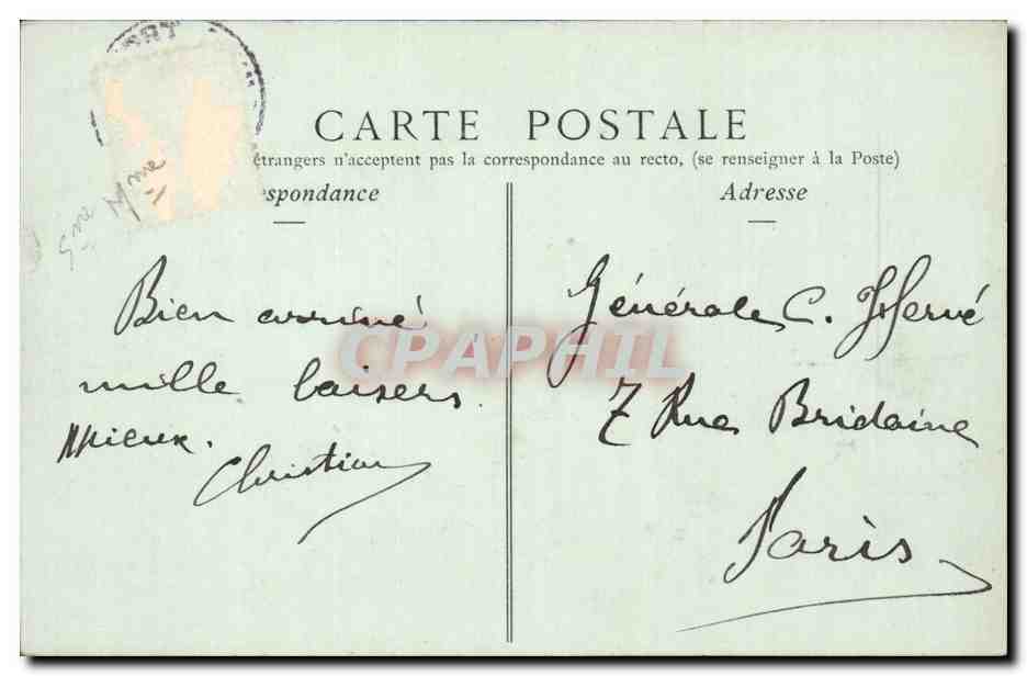 CPA Le Treport Les villas de la plage — Rückseite