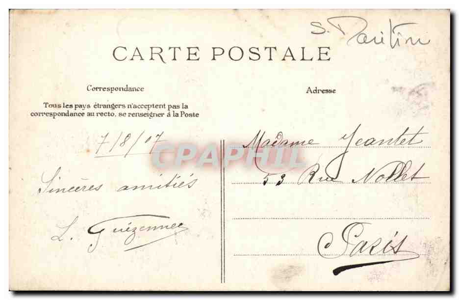 CPA Le Treport La digue — Rückseite