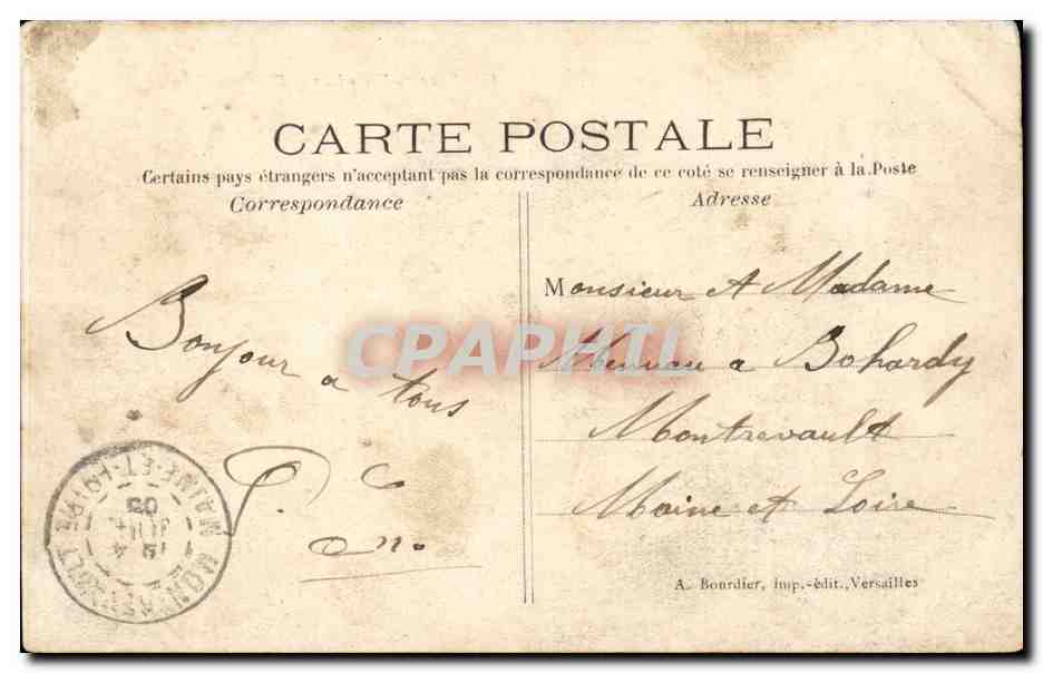 CPA Versailles Parc Bassin de LAtone — Verso