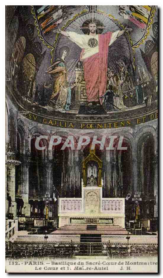 CPA Paris Basilique du SAcre Coeur de Montmartre Le coeur et le maitre autel