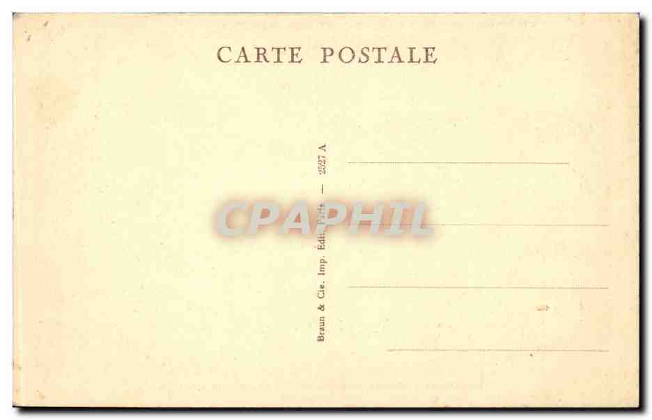 Château de Versailles — La Chambre à Coucher de Louis XIV — Braun & Cie, Paris, n° 2527 A — Verso