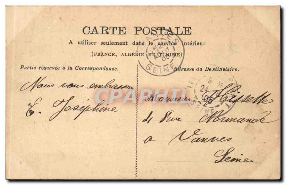 CPA Le Treport Escalier allant a l'eglise — Rückseite