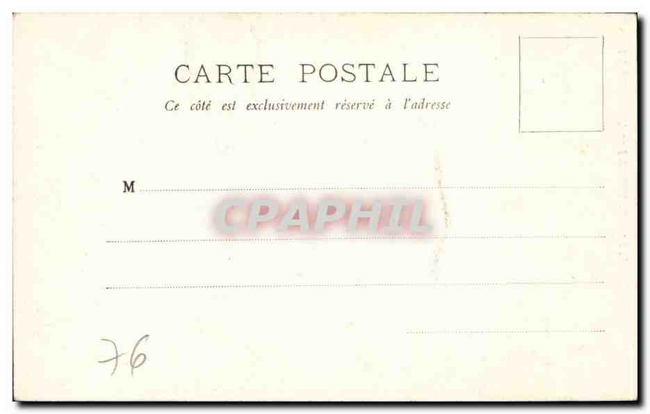 CPA Le Treport L'hotel de ville — Rückseite