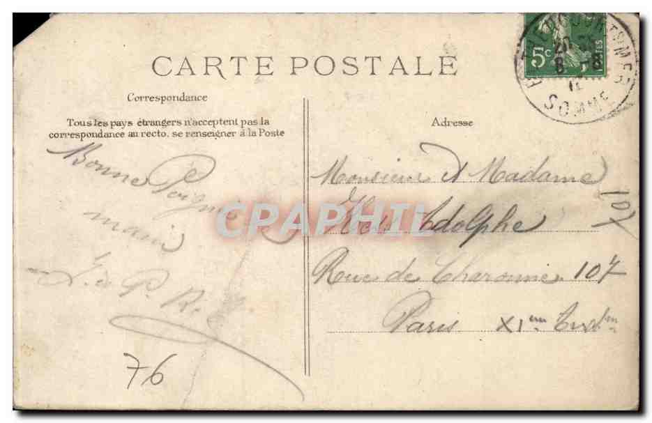CPA Le Treport Vue prise de la jetee — Rückseite