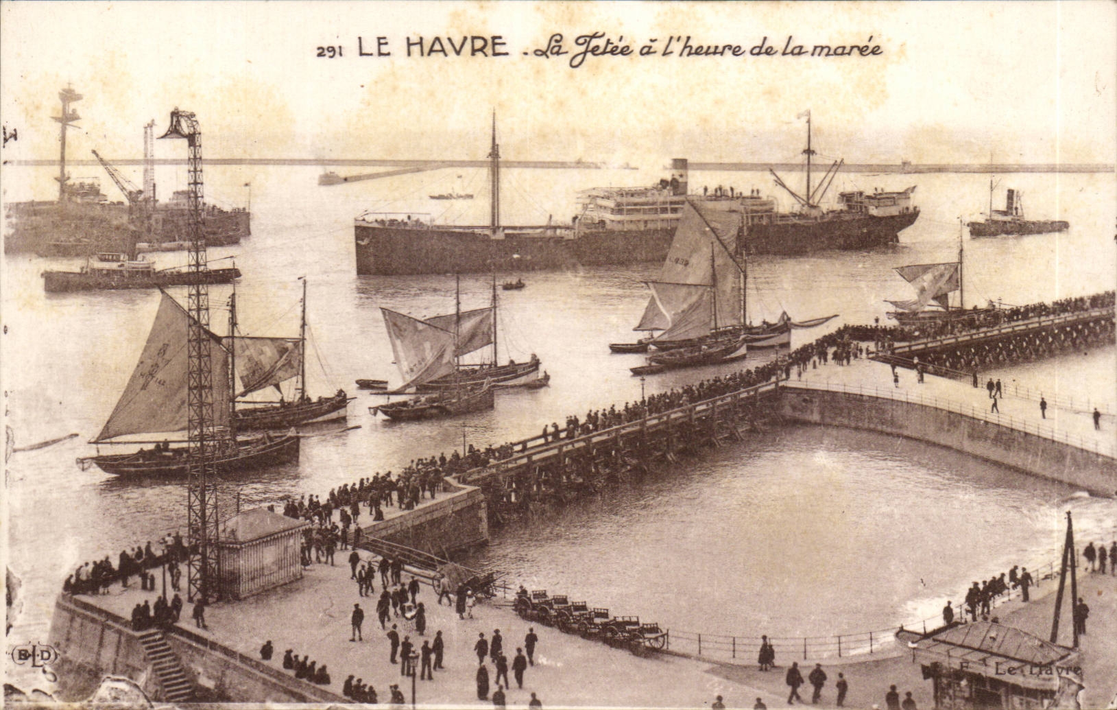CPA Le Havre La jetee a l'heure de la maree