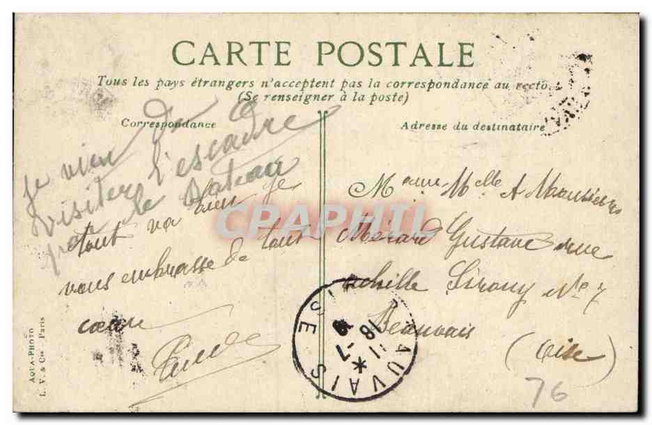 CPA Le Havre Bassin du commerce Bateau — Rückseite