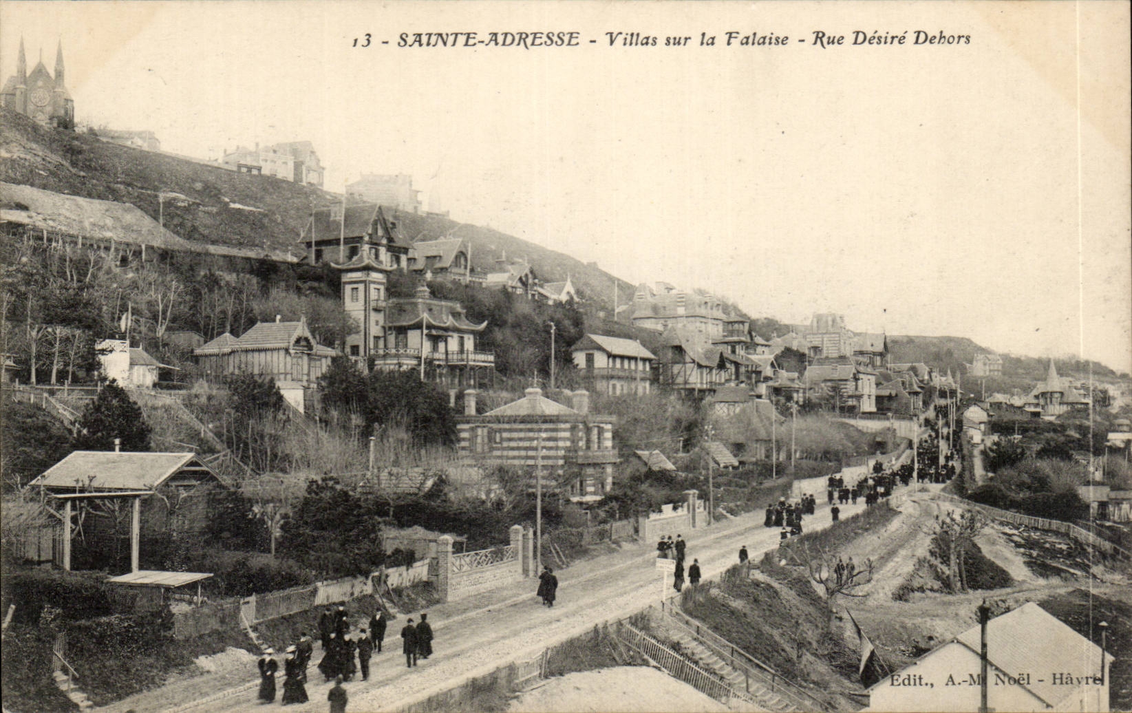 CPA Le Havre Ste Adresse Villas sur la falaise Rue dEsire Dehors