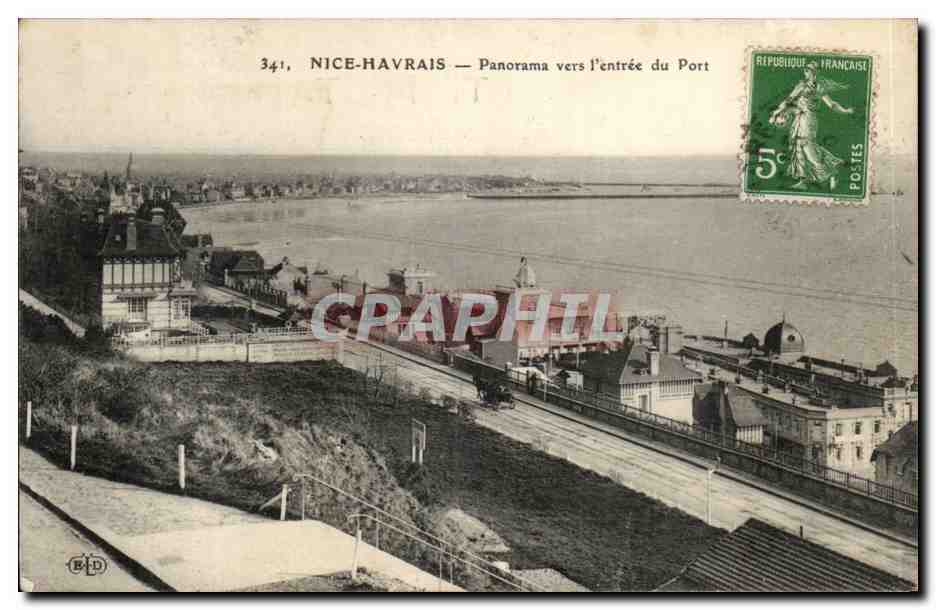 CPA Le Havre Nice Havrais Panorama vers l'entree du port
