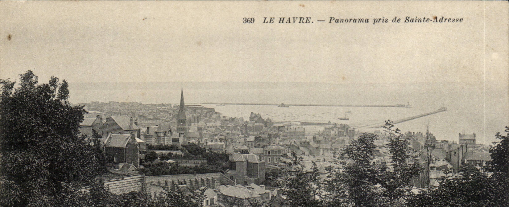 CPA Le Havre Panorama pris de Sainte Adresse