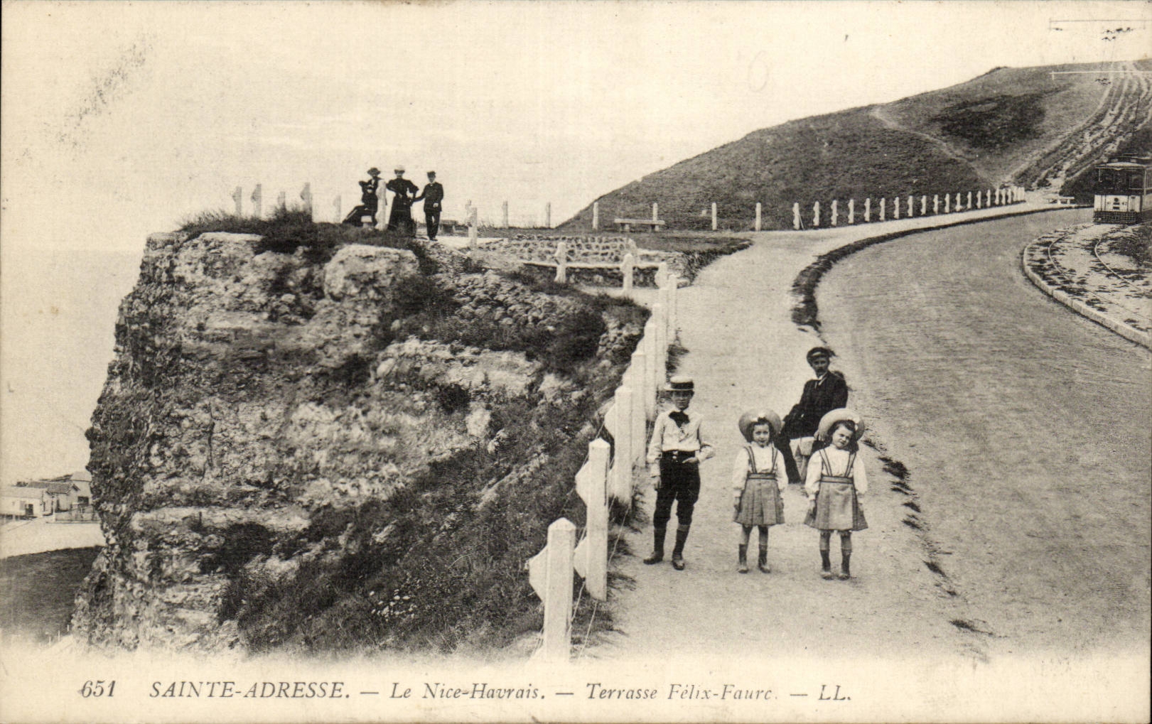 CPA Sainte Adresse Le Nice Havrais Terrasse Felix Faure Enfants