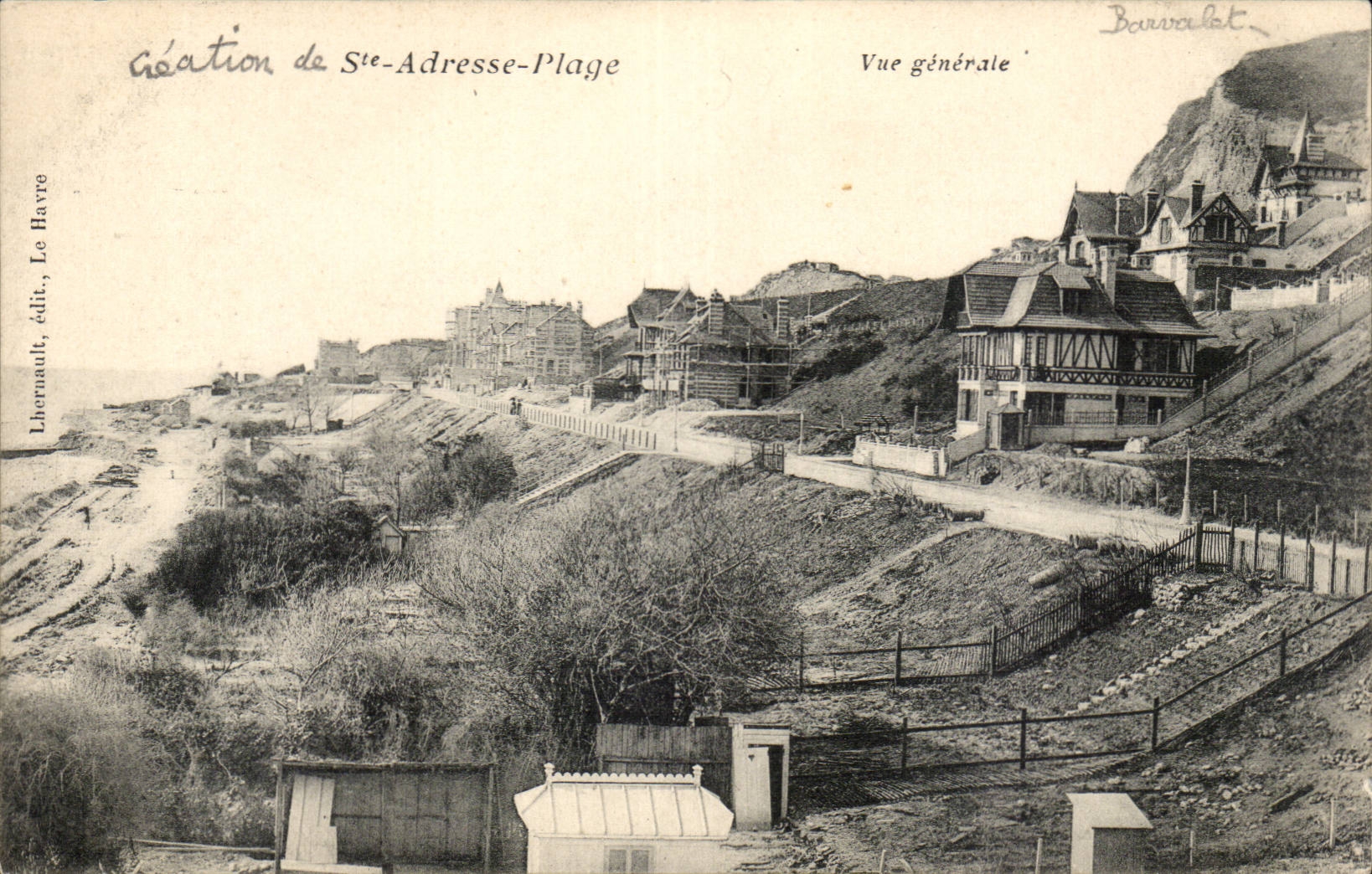 CPA Le Havre Ste Adresse Plgae Vue generale