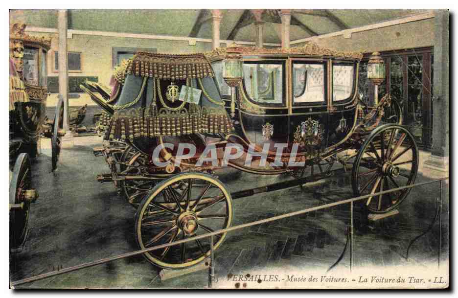 CPA Versailles Maison des voitures La voiture du tsar ( Russie Russia )