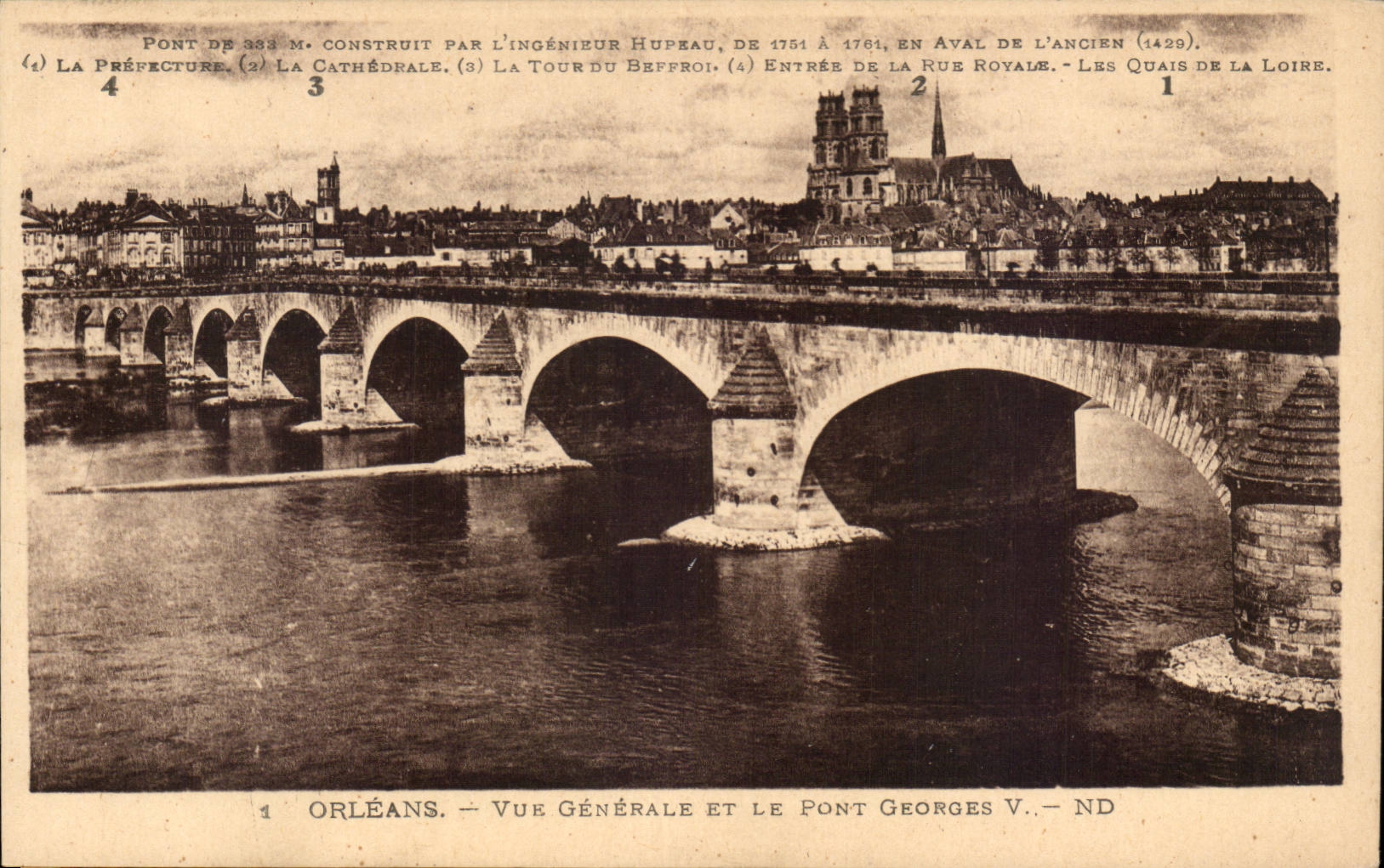 CPA Orleans Vue generale et le pont Georges V