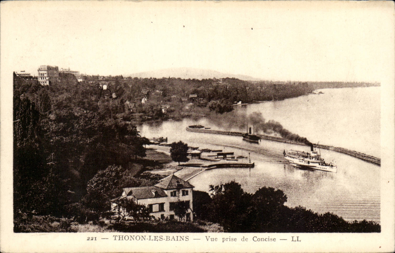 Thonon-les-Bains — Vue prise de Concise — LL — n° 221
