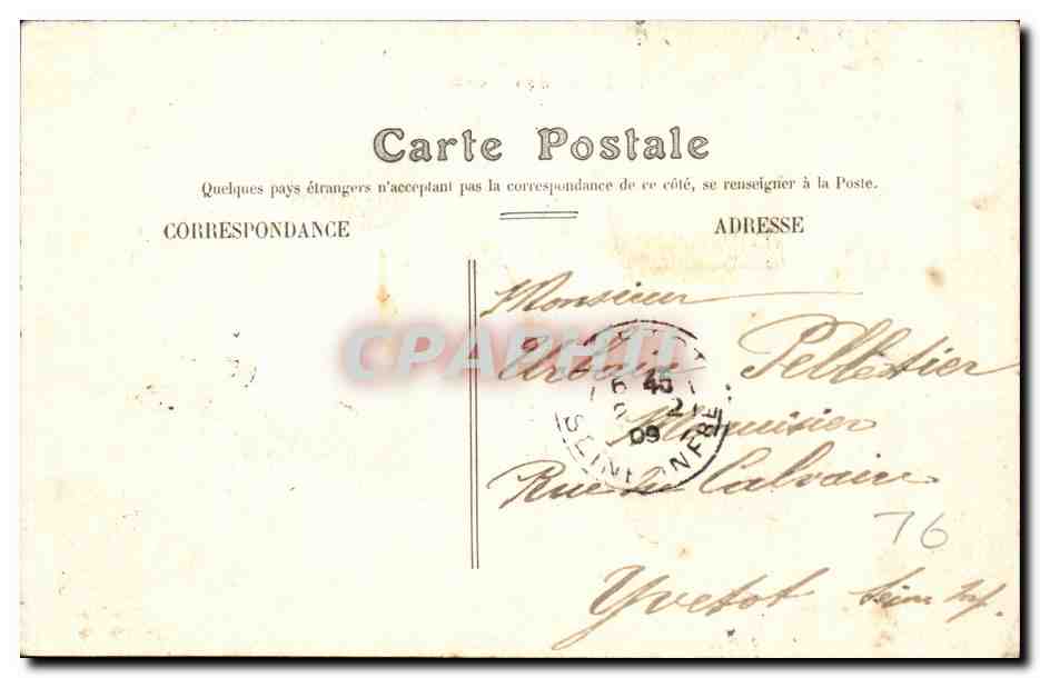 Le Havre CPA L'abbaye de Graville — Rückseite