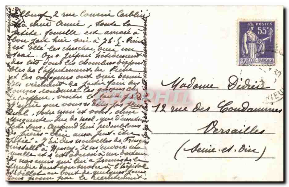 CPA Elbeuf La Seine et les rochers d'Orival — Rückseite
