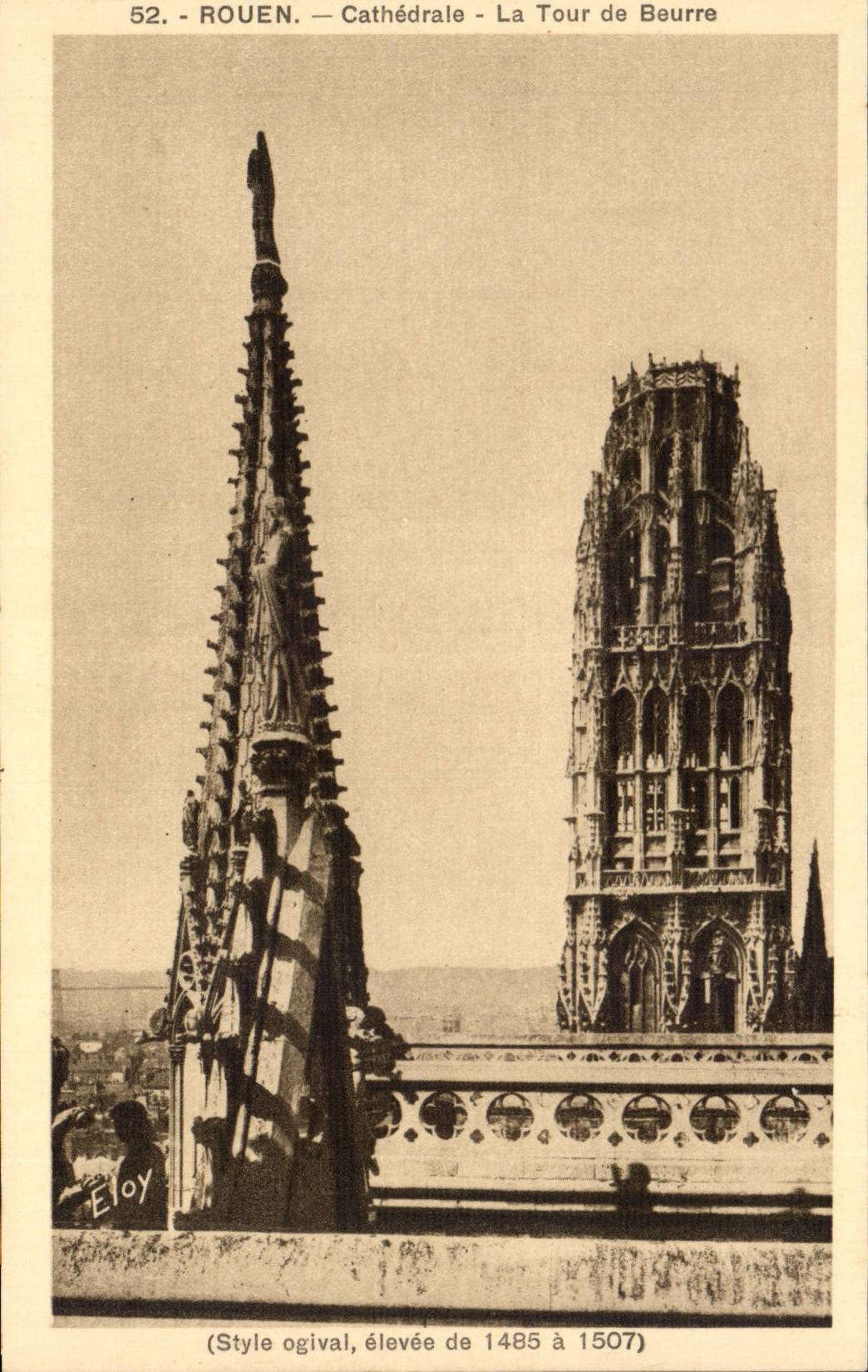 CPA Rouen la cathedrale La tour du beurre