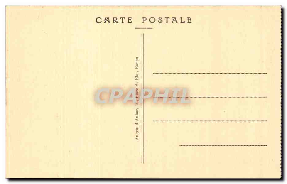 CPA Rouen L'arcade date de 1511 et la fontaine de 1731 — Verso