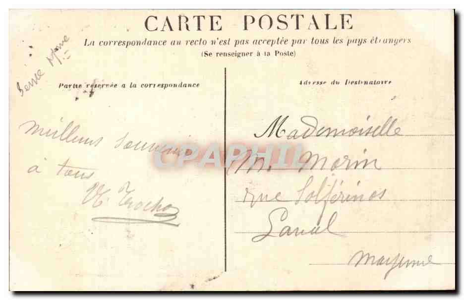 CPA Environs d'Elbeuf La Seine et les canaux  — Rückseite
