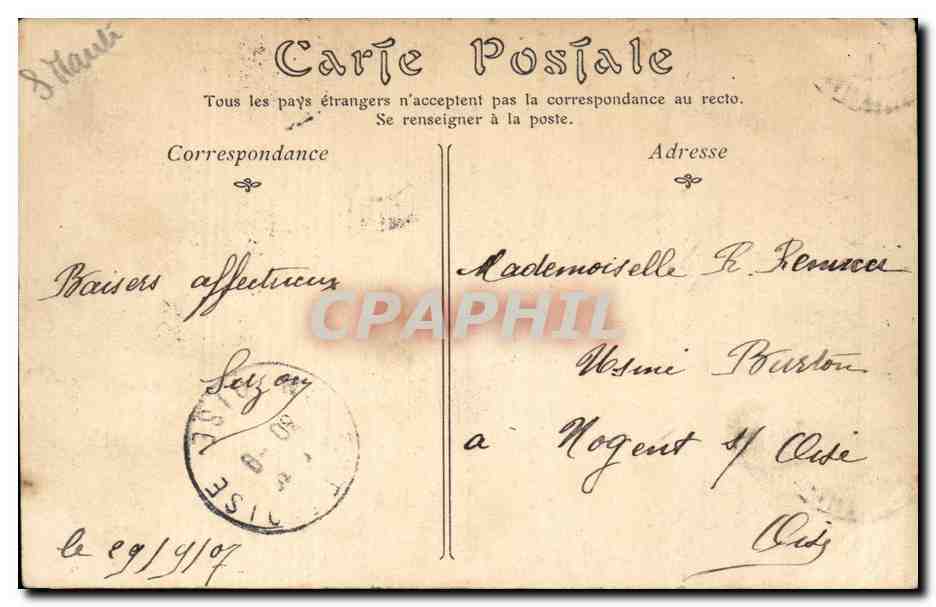 CPA Le Treport Le casino vue prise de l'esplanade — Rückseite