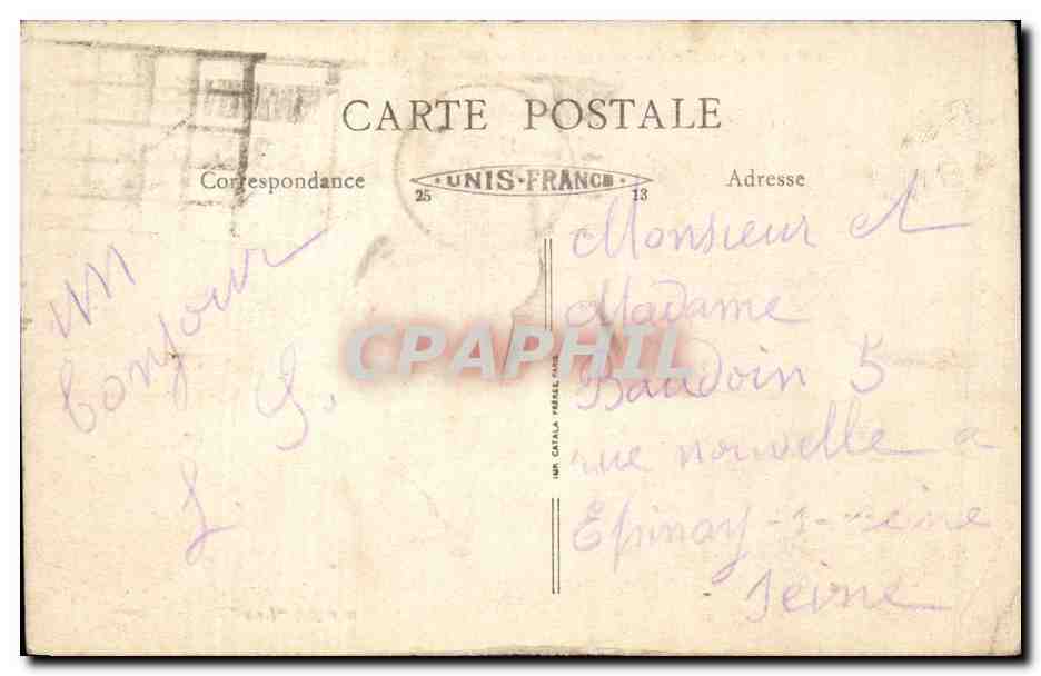 CPA Saint Etienne Vue generale et puits Sainte Marie — Rückseite