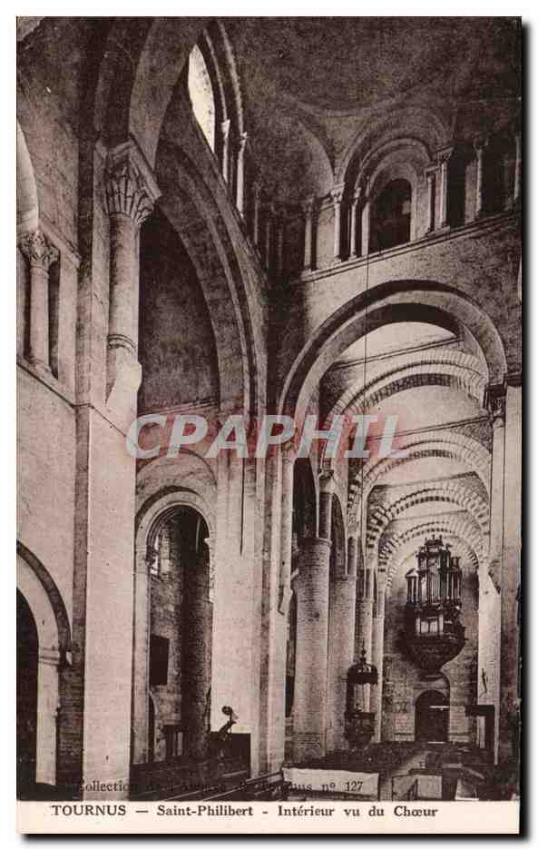 TOURNUS — Saint-Philibert — Intérieur vu du Chœur — Collection de Tournus n° 127