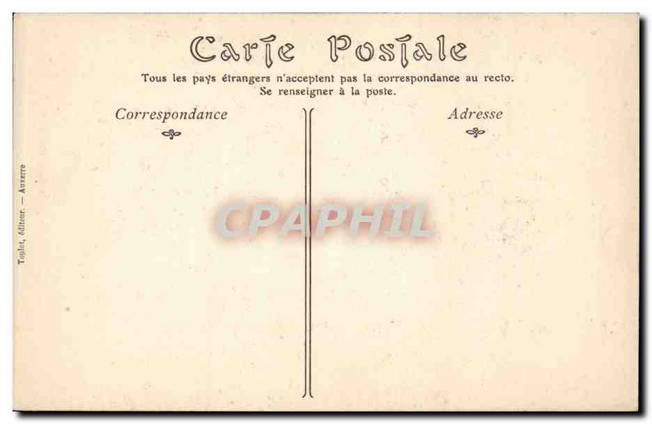 CPA Auxerre Porte Saint Pierre — Verso
