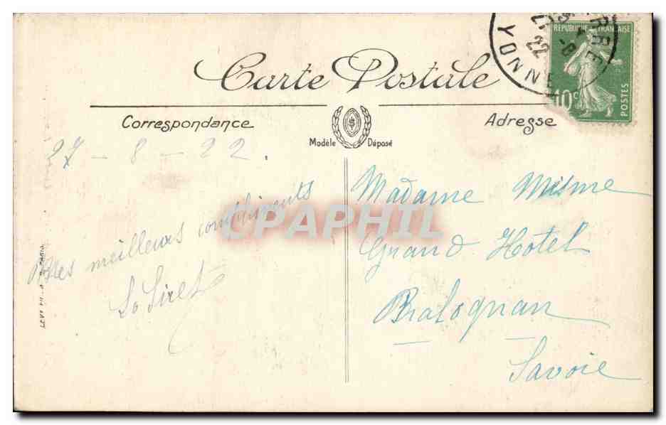 CPA Auxerre La prefecture Colonnes romaines — Rückseite