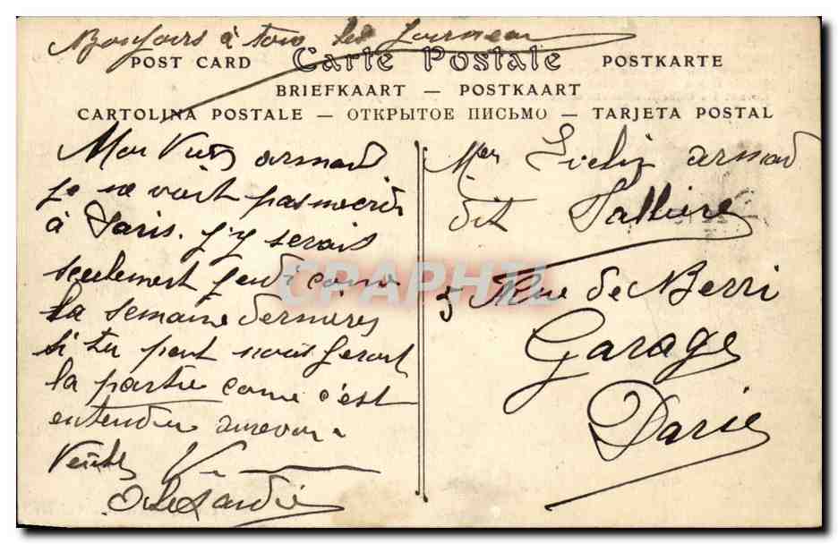 Auxerre — Les Quais et la Cathédrale — Toulot, éditeur, Auxerre — Verso