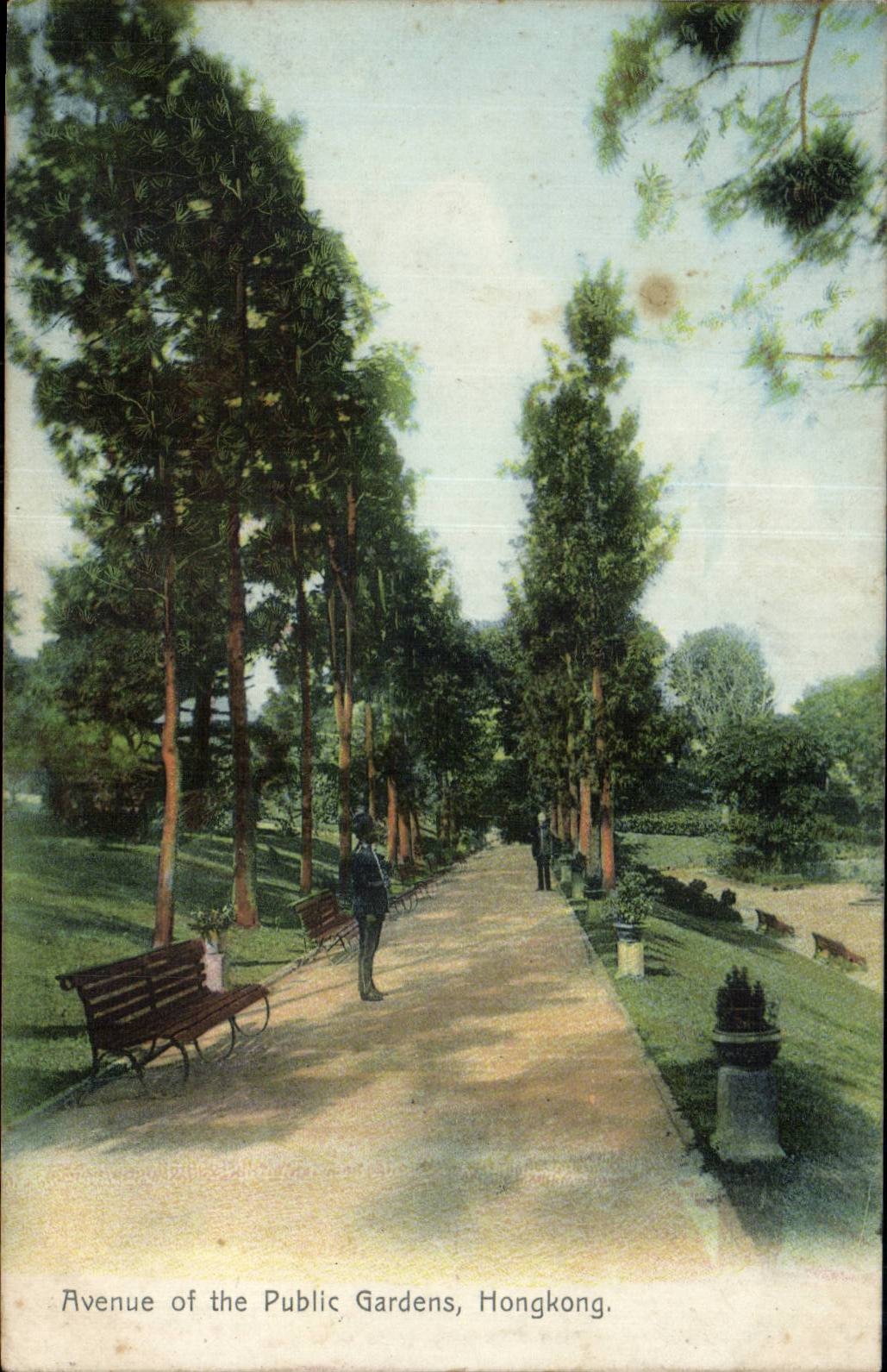 CPA Chine China Avenue of the public gardens Hong Kong