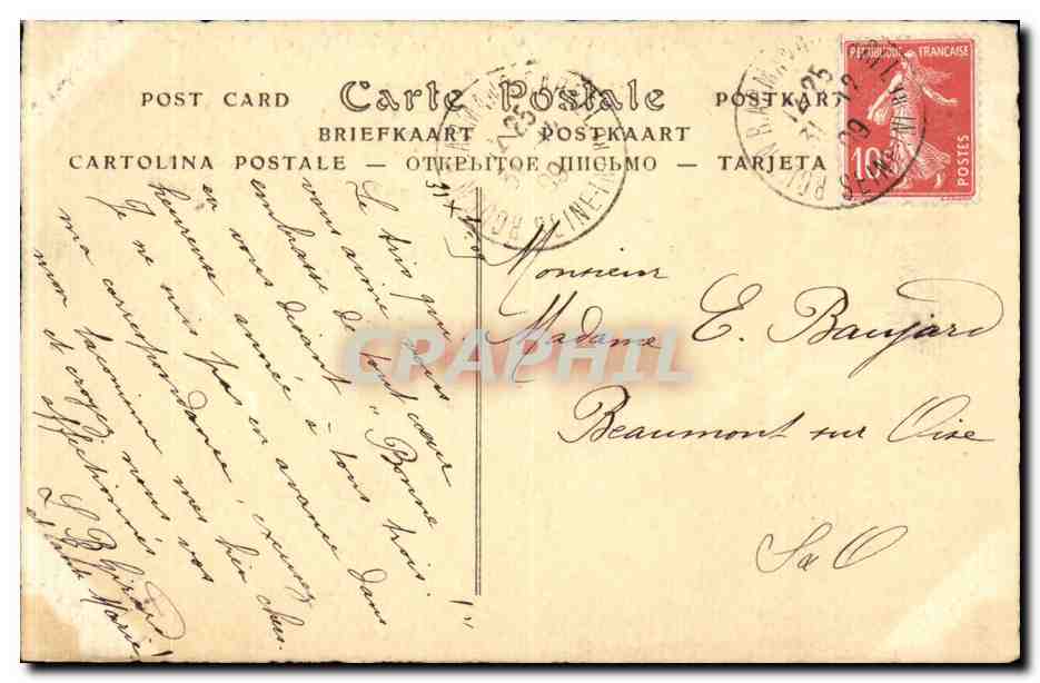 CPA Aviation Aeroplane A qui l'an neuf 1910 — Rückseite