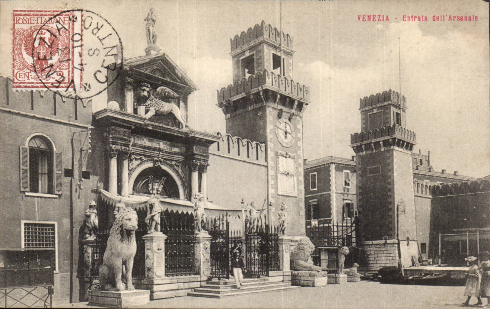 CPA Italie Italia Venezia Entrata dell Arsenale Lion