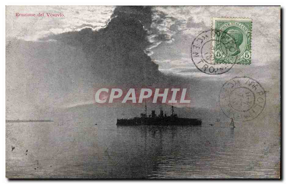CPA Italie Italia Eruzione del Vesuvio Volcan