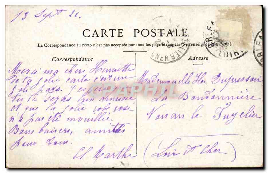 CPA Paris Allee centrale du jardin des Tuileries  — Rückseite