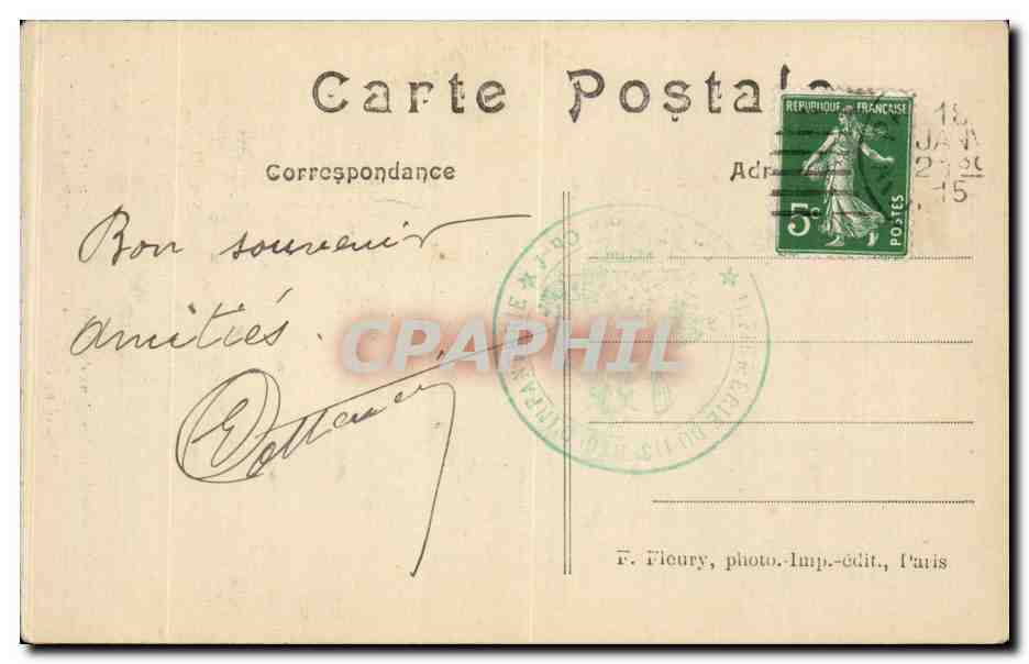 CPA Paris Le Pantheon — Rückseite