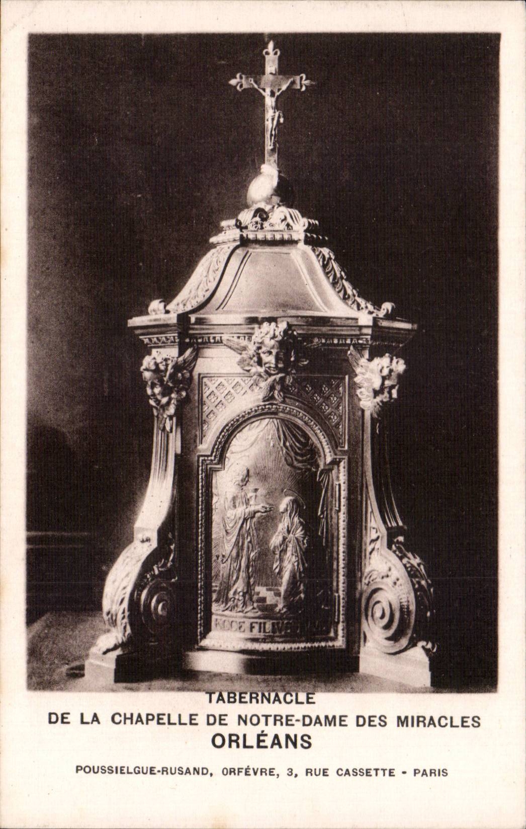 Tabernacle de la chapelle Notre-Dame des Miracles, Orléans — éditeur Poussielgue-Rusand, 3, rue Cassette - Paris