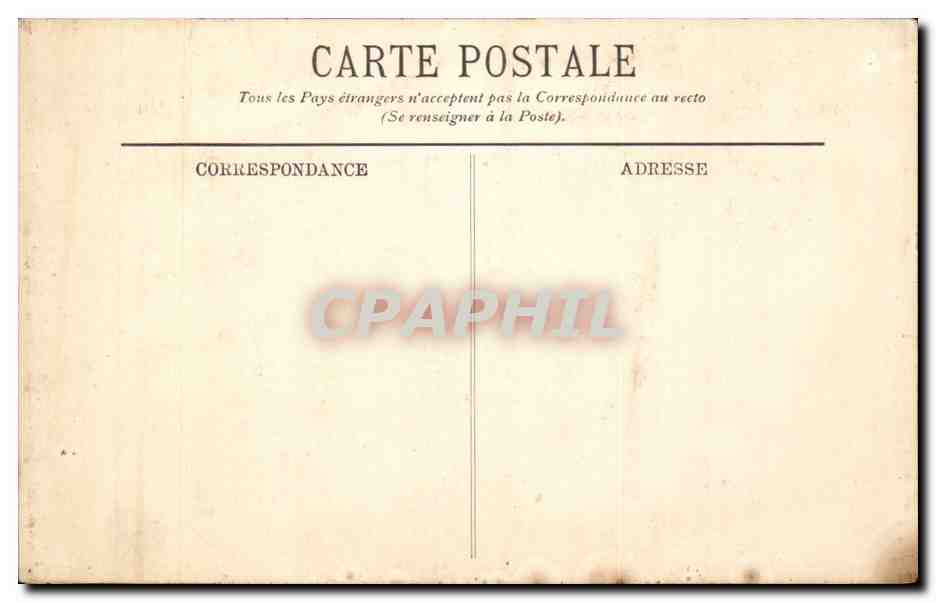 CPA Orleans Hotel de ville Le jardin public — Verso