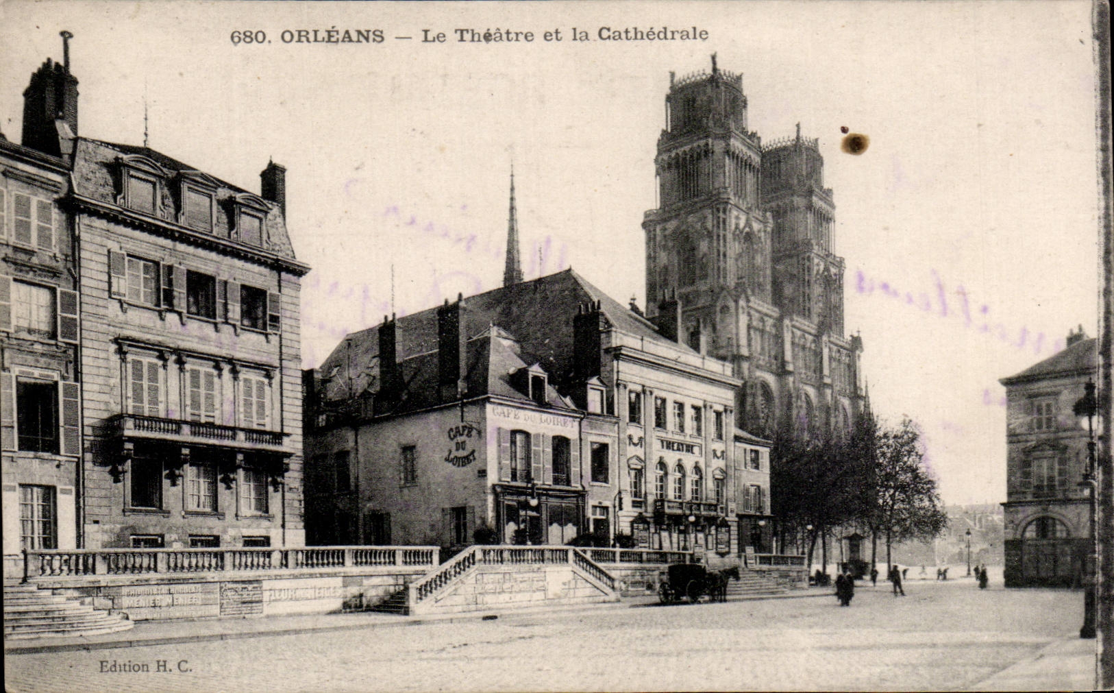 CPA Orleans Le theatre et la cathedrale